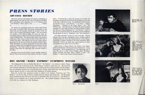 Excerpt from The Brothers pressbook